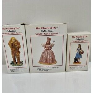 Wizard of Oz Dave Grossman Figure Lot Dorothy Lion Glinda Good Witch 1996 In Box